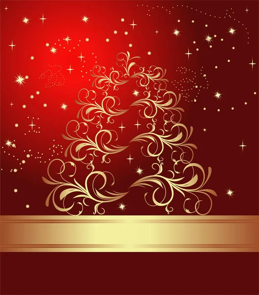 クリスマス ツリーの背景 ベクトル — ストックベクタ