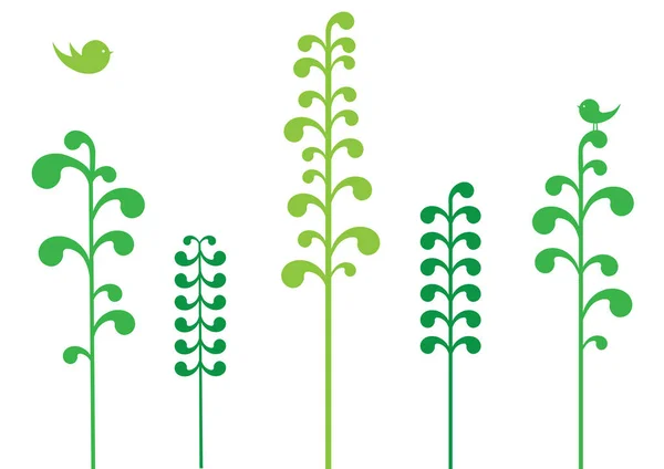 Набор Зеленых Листьев — стоковый вектор