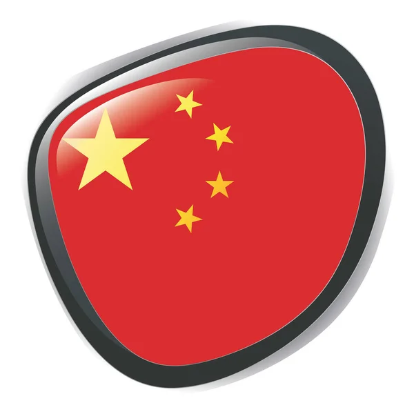 Фарфор Флаг Китая — стоковый вектор