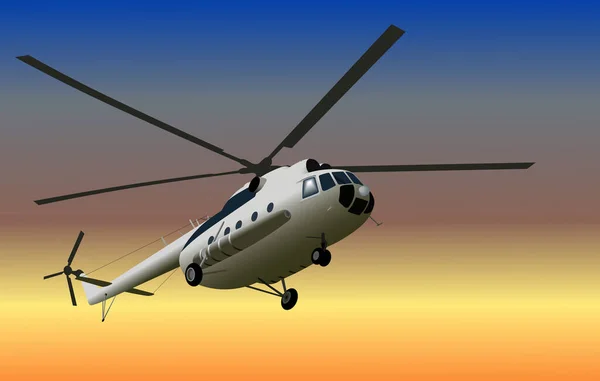 Ilustração Vetor Ícone Helicóptero —  Vetores de Stock