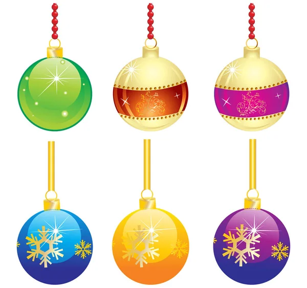 Set Christmas Balls — Stock Vector