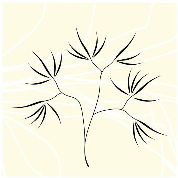 Gren Träd Isolerad Vit Bakgrund — Stock vektor