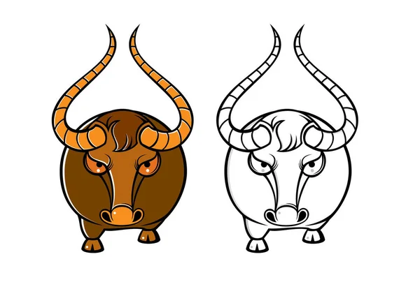 Bull Vektör Simgesi Tasarımı Vektör — Stok Vektör