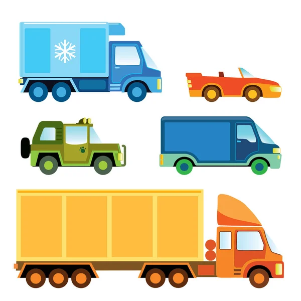 Icônes Transport Set Illustration Vectorielle — Image vectorielle