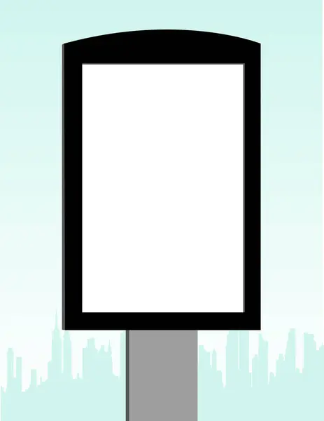 Plakatwand Mit Leerem Bildschirm Für Text Vektor — Stockvektor