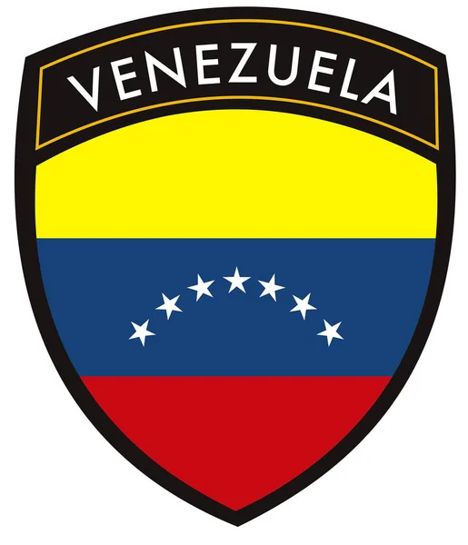 Venezuela Flaggenschild Vektor — Stockvektor