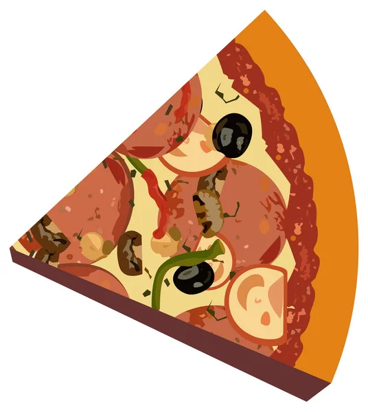 比萨饼 白色的矢量插图 — 图库矢量图片