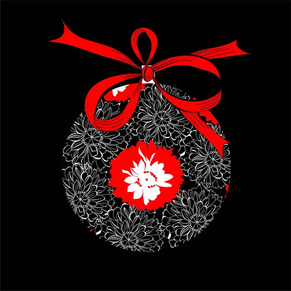 Fond Boule Noël Illustration Vectorielle — Image vectorielle