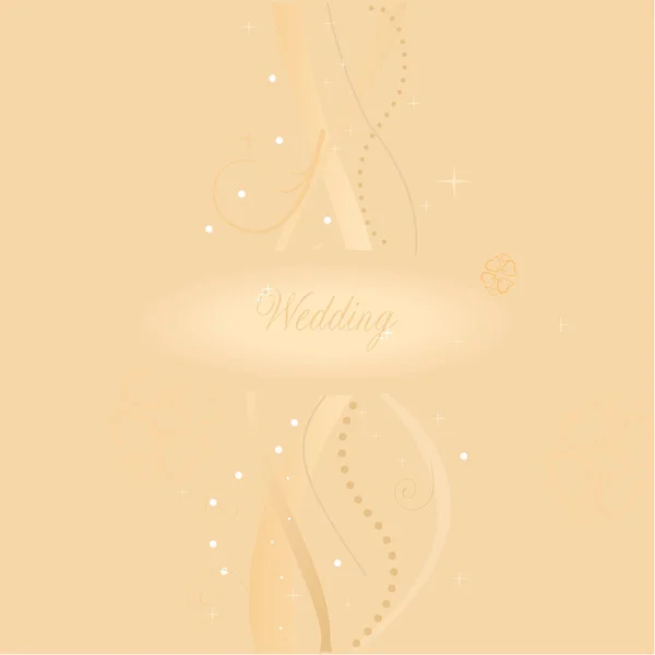Glücklicher Hochzeitstag Hochzeitseinladungskarte — Stockvektor