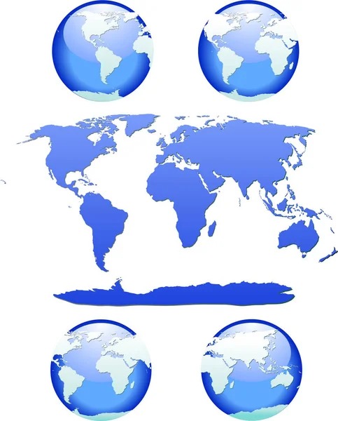 Mapa Del Mundo Ilustración Vectorial — Archivo Imágenes Vectoriales