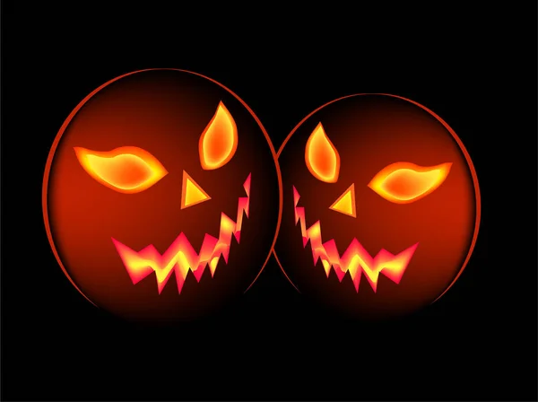 Abóboras Brilhantes Halloween Halloween Feriado Design — Vetor de Stock