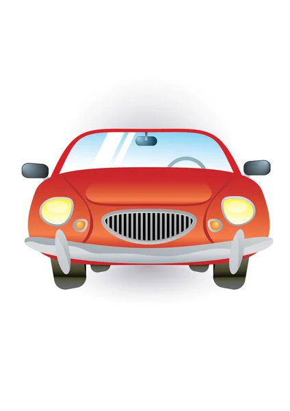 Icona Dell Auto Bianco Illustrazione Vettoriale — Vettoriale Stock