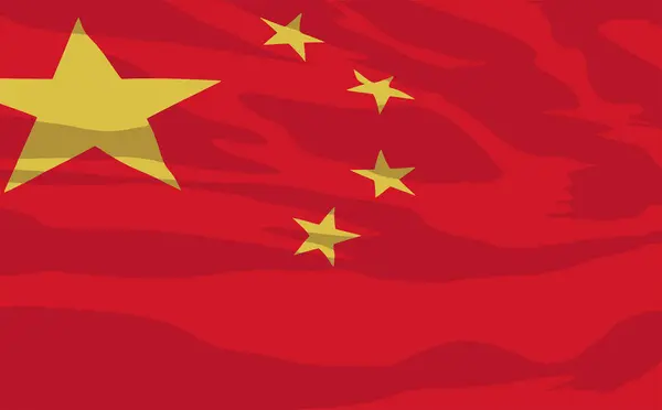 Векторная Иллюстрация Китайского Флага — стоковый вектор