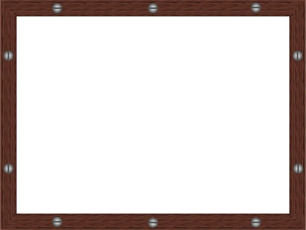 白色背景的木制框架 — 图库矢量图片