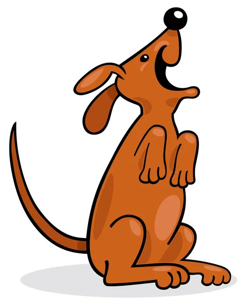 Dog Cartoon Character Isolated — Stock Vector