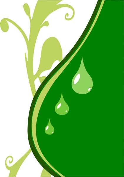 Yeşil Yaprağın Soyut Arkaplanı — Stok Vektör