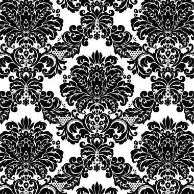 siyah ve beyaz damask arkaplanı 