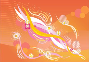 Güzel renkli bir arkaplanın vektör çizimi