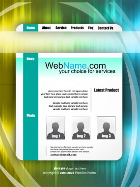 Web sayfası teplakası, vektör 