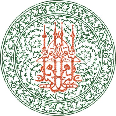 Ortaçağ süsü, modern vektör illüstrasyonu