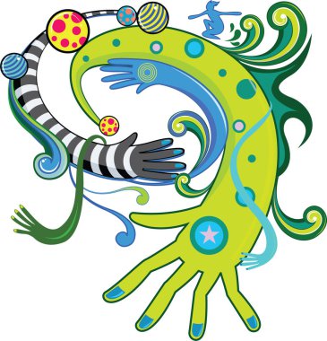 güzel dekoratif soyut arkaplan, vektör çizimi        