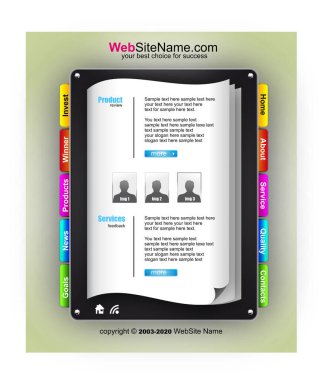 Düzenlenebilir modern biçime sahip web tasarım şablonu