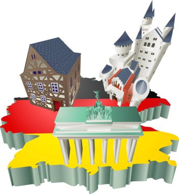 Almanya ulusal bayrağının vektör illüstrasyonu