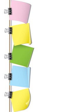 Renkli ataçlar. izole vektör