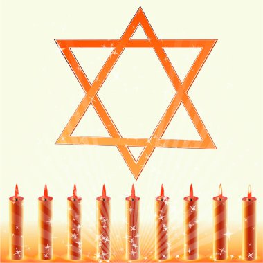 Hanuka geçmiş mumlar ile