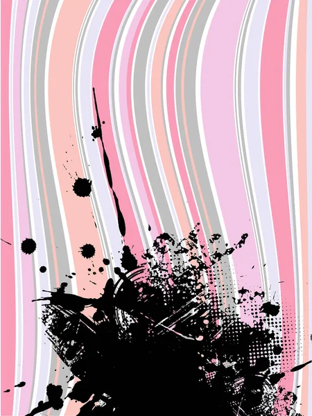 Abstrait Fond Linéaire Coloré Avec Texture Peinte Noir — Image vectorielle