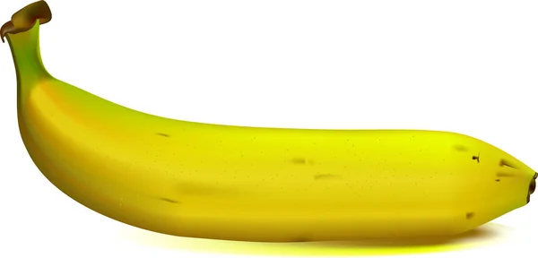 Banane Auf Weißem Hintergrund — Stockvektor