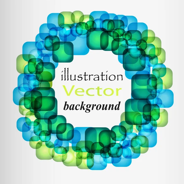 Abstraktní Zelené Kulaté Pozadí Místem Pro Text — Stockový vektor