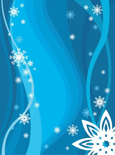 Abstract Blue Background Snowflakes — Stock Vector