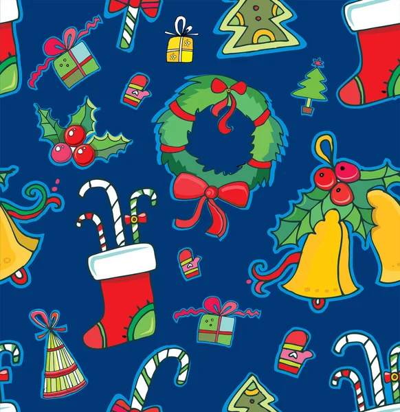 Christmas Seamless Background Vector Illustration — Stock Vector
