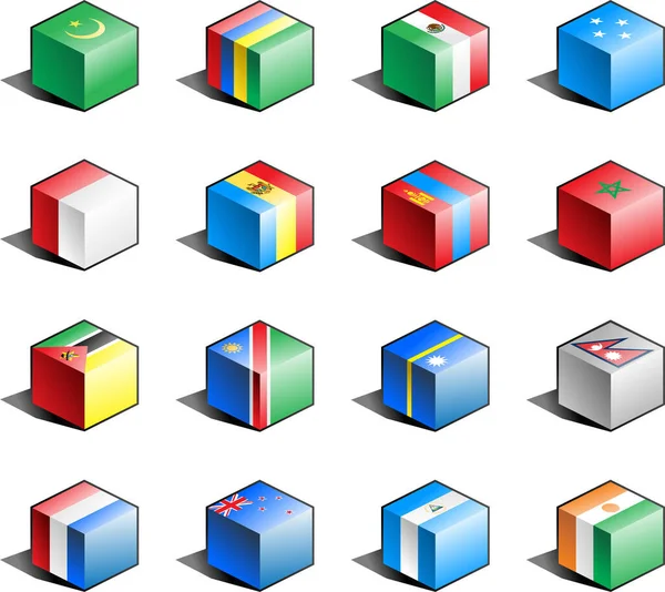 Cubos Bandeira Ilustração Vetorial —  Vetores de Stock