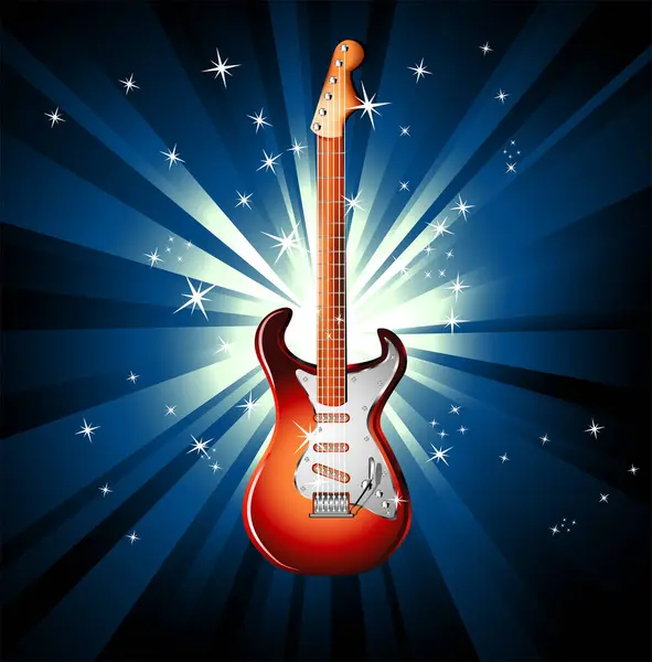 Abstract Background Guitar — Stock Vector