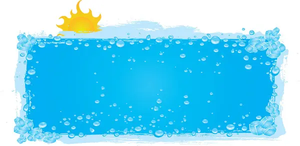Illustrazione Vettoriale Uno Splash Banner Sole — Vettoriale Stock