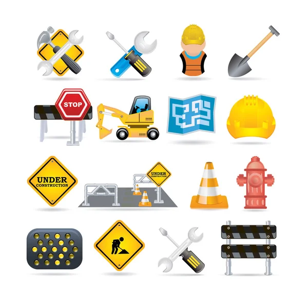 Construction Repair Icons Set Vector Illustration — Stock Vector