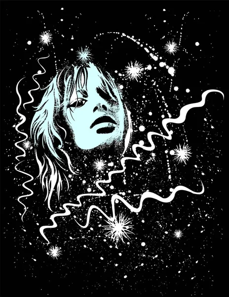 Kadın sıçraması, modern vektör çizimi