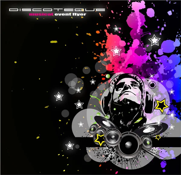Fond Abstrait Avec Concept Disco — Image vectorielle