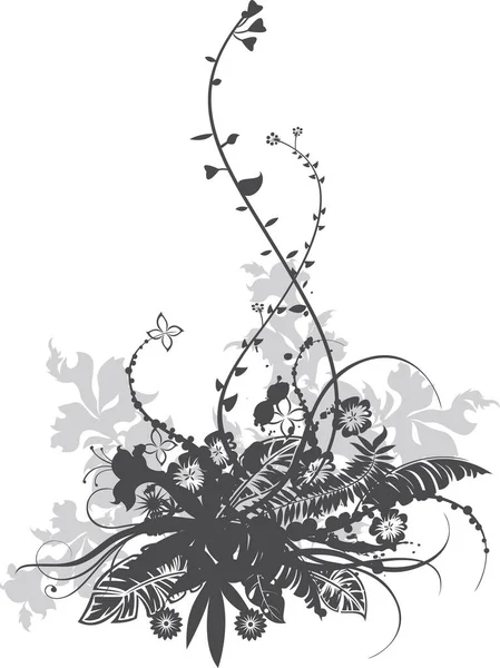 Vektor Illustration Med Vacker Blommig Bakgrund — Stock vektor