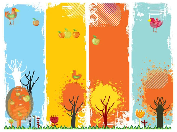 Autumn Background Vector Illustration — Stock Vector