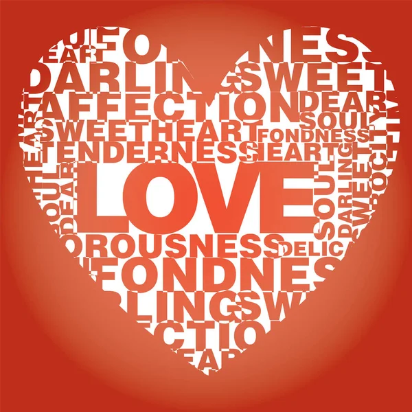 Valentinstag Liebe Wortwolke — Stockvektor