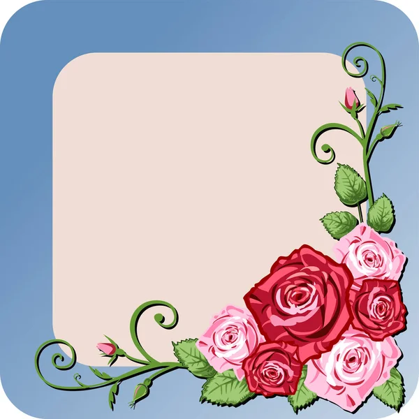 Vector Illustration Beautiful Flowers Valentine Day — Stock Vector