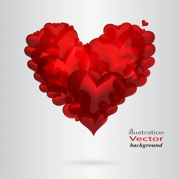 Heart Shape Background Vector Illustration — Stock Vector