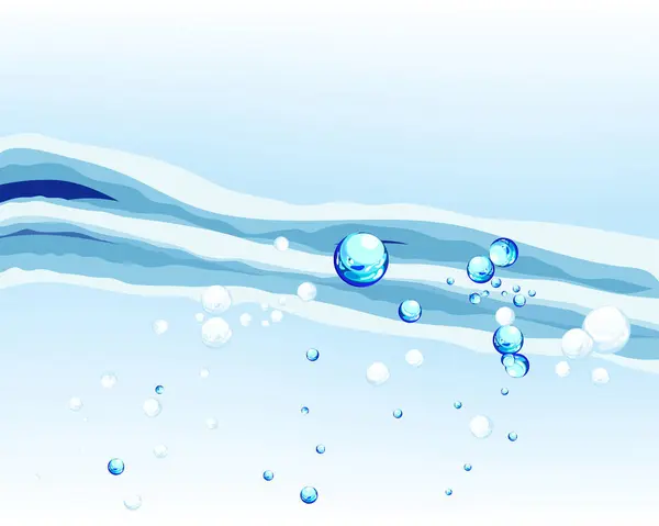 Fundo Água Azul Ilustração Vetorial — Vetor de Stock