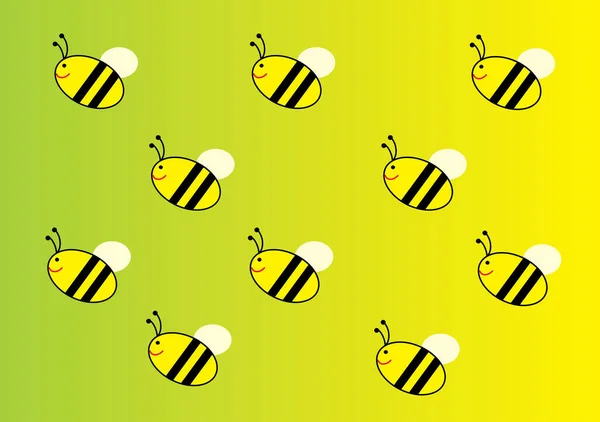 Μέλισσα Απρόσκοπτη Πρότυπο Διανυσματική Απεικόνιση — Διανυσματικό Αρχείο