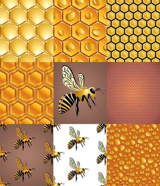 ミツバチとミツバチを組み合わせる — ストックベクタ