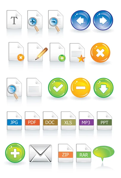 Set Different Icons Vector Illustration — Stock Vector
