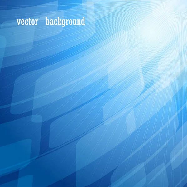 Vector Abstract Background Blue Smooth Lines — Stock Vector
